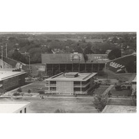  Aerial View of the Fine Arts Building and Foreman Field